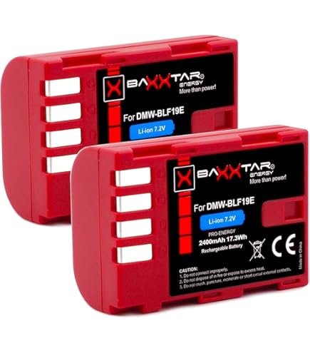 2 Batterie PATONA Premium DMW-BLF19E 2400mAh - Compatibili Con Panasonic Lumix GH5, GH4, GH3 E Sigma - Foto 5