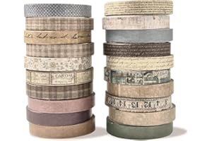 ARWIG 20 rotoli di nastro washi | nastro per scrapbooking | nastro washi per scrapbooking | nastro decorativo | accessori per scrapbooking | forniture per scrapbooking | Nastro adesivo colorato (vintage)
