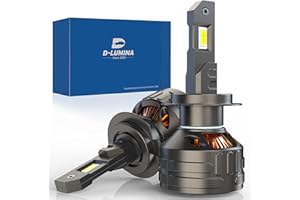 D-Lumina Bombillas LED Canbus H7, 160 W, 24000 lm, 4300 K, 500% brillante, refrigeración de tubo de cobre grueso, luces de lámpara LED, 2 años de garantía, paquete de 2