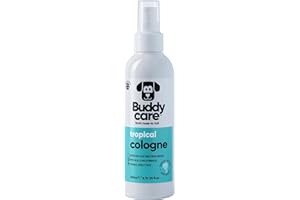 Buddycare Colonia para perros - Tropical - Colonia para perros refrescante y con aroma tropical - Refresca entre lavados para perros 200 ml (paquete de 1)