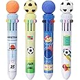 NALACAL 6pcs Kitty Cat 10-in-1 Multicolor Ballpoint Pen Cute 10-Color Retractable Ballpoint Pens for Office School Supplies Students Children Gift (Pen-10 in 1 B) (DARK BLUE)