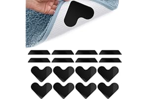 SRLWMYI Antiscivolo per Tappeti Ferma Riutilizzabile E Confezione Da 16 Tappetini Sottotappeto Nastro Biadesivo Pavimenti in Legno-Adesivo Angoli Del Tappeto Fissare Il