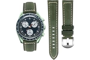 Stanchev Strap for Omega x Swatch MoonSwatch/Rolex Watch/SEIKO Watch 20mm,Genuine leather Omega X Swatch Moonswatch Speedmaster Watch Replacement Strap
