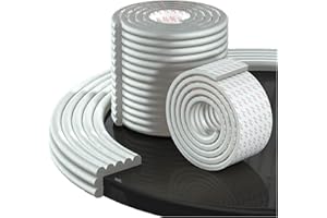 Fozobaiy Multifunctional Foam Baby Safety Edge & Corner Covers Guards,Child Safety Bumper Strip,Baby Proofing Edge Protector,Suitable For Glass Table,Furniture,Fireplace6.5 Ft/2m (Square(gray))