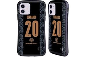 Head Case Designs Officially Licensed Manchester City Man City FC Bernardo Silva 2020/21 Players Away Kit Group 1 Hybrid Case Compatible With Apple iPhone 11