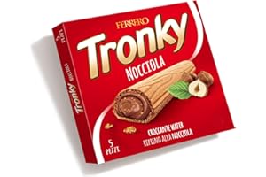 Ferrero Tronky Nocciola - 5 Pezzi, Wafer Croccantissimo con Ripieno di Crema di Nocciole e Granella Tostata, Confezione da 90 gr