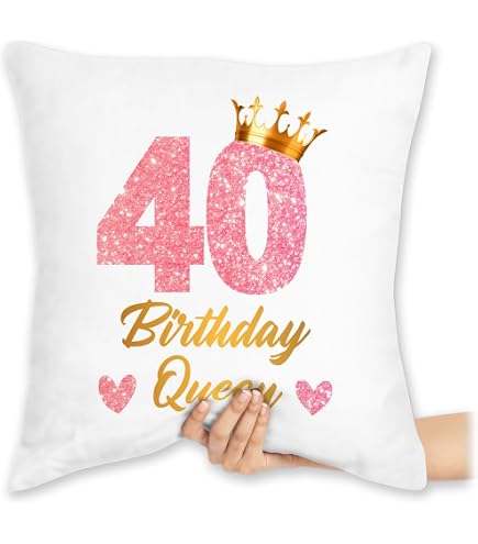 Shirtracer Kissen 40x40 Cm – Mit Aufdruck 'Gästebuch 18. Geburtstag', Weiß, Aus Polyester