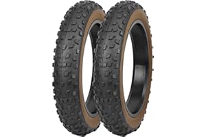 GRELiving 20x4.0 Fat Tyre Bike Tires (2-Pack) - Premium 20" x 4.0 All-Terrain Tyres for E-Bike/MTB/Gravel Bikes - 98-406 Compatible