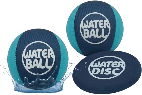 Set Med Studsande Vattenbollar Med Studsskiva 2-Pack Blå Mörkblå Poolleksak För Strand Sjö Vattenlekar Utomhus Sommar Fritidsspel