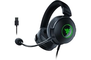 Razer Kraken V3 HyperSense - Cuffie cablate USB da gaming con tecnologia aptica (HyperSense, Driver TriForce in Titanio da 50 mm, THX Spatial Audio, Chroma RGB) Nero