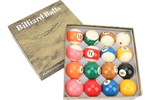 MechKit Boules de Billard, 16 Pièces Ensemble Complet de Balles de Billard 5,72 cm/2,25 Pouces de Diamètre pour Accessoires de Table de Pool de Style Américain