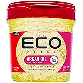 Eco Style Moroccan Argan Oil Eco Styler Hair Gel, Hydrate and Style, Alcohol-Free, Green 473 ml (Pack of 1)