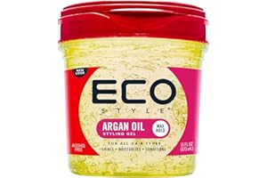 Eco Style Moroccan Argan Oil Eco Styler Hair Gel, Hydrate and Style, Alcohol-Free, Green 473 ml (Pack of 1)