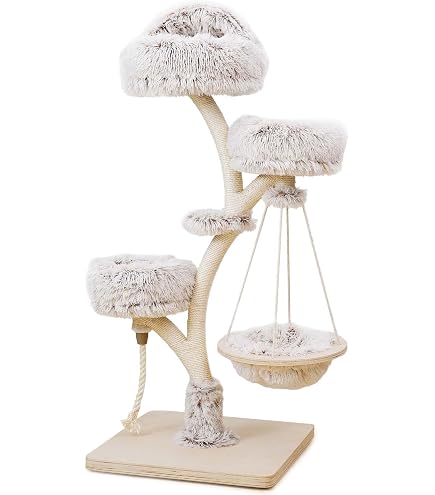 COSTWAY Kratzbaum 175cm Katzenbaum Mit 5 Plattformen  Grner Blumen  Katzenkratzbaum
