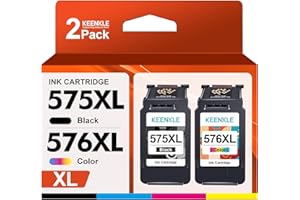KEENKLE PG-575XL CL-576XL Cartucce d'inchiostro Sostituzione per Canon 575 576 XL per Pixma TR4755i TS3550i TR4756i TS3750i TS3551i TS3751i TS3752i TR4750i TR4751i (1 Nero, 1 Tri-Colore)