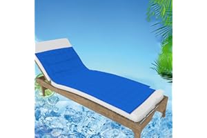 FFTT Pro Gel Cooling Mat for Adults, Humans Cool Mat Mattress for Night Sweats &Increase Sleep Quality, Single Bed Sheet Topper Mat Cushion -100% Safe and Clean Beach Mat （170 * 70cm ）(Dark Blue)