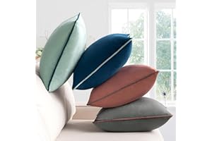 NOSTHEART Cushion Covers 45x45cm Set of 4 Velvet Cushion Covers Soft Decorative Throw Pillow Cover Luxury Pillow cases for Home Sofa Couch Living Room with Invisible Zipper 18x18 Inch