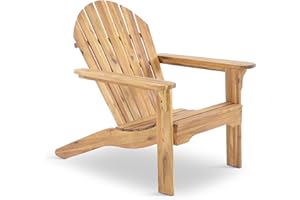 Raburg Gartensessel Adria Premium - Akazie Hartholz, Natur - geölter XXL Design-Gartenstuhl Canadian Adirondack Deck-Chair/Hamburger Alsterstuhl