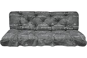 Kettler Polen 2385 Auflage Hollywoodschaukel + 2 Zierkissen Bali grau Schmetterlinge 180x50 / 50x8 cm KETTtex