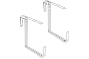 Xclou Blumenkastenhalterung ohne Bohren - Balkonkastenhalter in Weiß Haken & Halter 18.5x4.5x17 cm Weiß