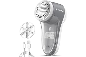 BEAUTURAL Fabric Shaver, Rechargeable Lint Remover Sweater Defuzzer, Intelligent Digital Display Lints Shaver Fuzzs Pills Bobbles Trimmer for Clothes and Furniture