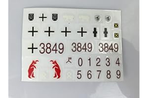 TOUCAN RC HOBBY Henglong 3849 Autocollant décoratif Panzer III H Tank 3849 Échelle 1/16