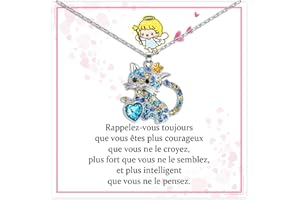 BOCHOI Collier Cheval Fille Collier Pendentif Cheval Cadeau Fille 7 8 9 10 11 12 13 Ans Anniversaire Cadeau Noël Idéal Retour à l'école Argent Coeur Pendentif Poney Bijoux Enfant Amitié Nièce Amis