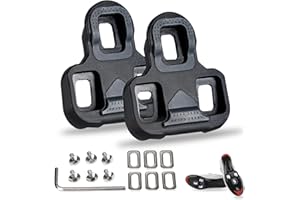 PENNLE Bike Cleats Compatible with KEO Pedal System, Cycling Cleats for Road Shoes, Indoor/Outdoor Anti-Slip TPU Surface, Lightweight Durable Cycling Shoe Cleats for Spin Classes & Road Cycling Black