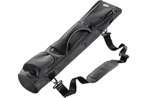 Mantona 18649 Stativtasche gepolstert 63 cm (inkl. Schultergurt) außen schwarz, innen grau, Innenlänge 63cm x 8,5cm Durchmesser, mit Außentasche, attraktives Design und hochwertige Verarbeitung