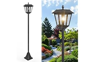 ‎MUSUNIA MUSUNIA Solarlaterne Für Außen Stehend 180CM Solar Laternen Für Draußen Mit Erdspieß Solar Gartenlaterne Für Auße Wetterfest Wegeleuchten Gartenleuchte Warmweiße（1 Stücke）