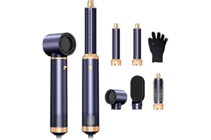 OKWRAP Airbrush 5 in 1, 5 in 1 Hair Style,Airstyler Multi-Blow Dryer Brush Set with Curl, Straighten, Wavy, Smooth, Magic Styler for All Hair Types and Lengths