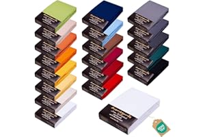 AVANTGARDE Premium Spannbettlaken 180x200cm - 200x220cm - 40 cm Steg - auch für Boxspringbett & Wasserbett - Spannbetttuch ca.170g/m² - Bettlaken 100% Jersey Baumwolle, Oeko-TEX (01 Weiß)