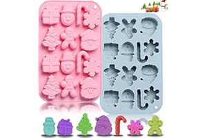 AIXIMA 2 Stampi Stampo Torta Natale, Stampi Silicone Natale, Stampo per Cioccolatini Natalizi,Stampo in Silicone Albero di Natale,Per Torte, Dessert, Cioccolato, Budino, Gelatina (B)