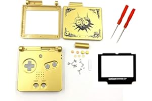 THE TECH DOCTOR Gameboy Advance SP Coque complète de rechange pour écran et boutons – Kit de réparation professionnel avec outils (masque Zelda Majora)