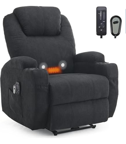 Fauteuil Massant BRTHORY - Massage 8 Points Et Chauffant - Inclinable 150° - 360°