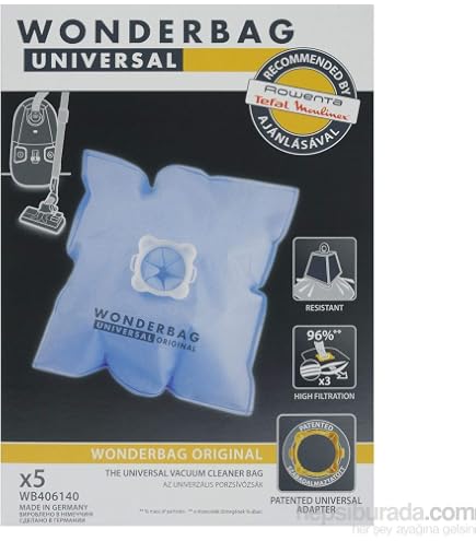Rowenta WONDERBAG Compact WB305120 Confezione da 5 sacchetti universali