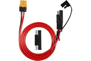 MEIRIYFA SAE auf XT60 Stecker-Adapter-Verlängerungskabel, XT-60 Buchse auf SAE-Kabel mit 12 AWG für Solargenerator-Kraftstation – 1 m