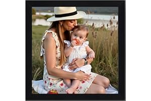 Ditwis Marco de Fotos 15x15 cm Negro, Marco Cuadrado Adecuado para Fotos e Imágenes, Visualización Horizontal o Vertical en Pared o Mesa