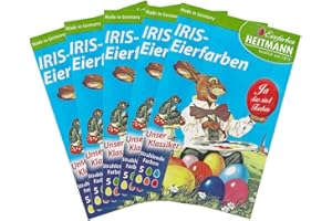 HEITMANN EIERFARBEN Heitmann Huevos Colores 4102 AMZ – Iris Huevos Colores para cocinar, Juego de 5