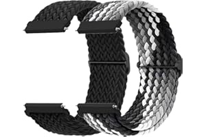 DMVEIMAL 22mm Armband für Samsung Galaxy Watch 3 45mm/Galaxy Watch 46mm/Gear S3 Frontier/Classic,2ST Geflochtenes Nylon Uhrenarmband für Garmin vivoactive 4/Venu 2,HUAWEI Watch GT/GT2/GT2e/GT3/4/GT4 Pro Band