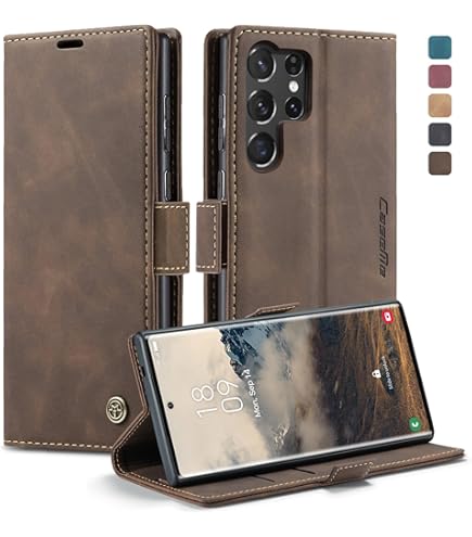 Custodia Portafoglio Per Galaxy S25 Ultra 2-in-1 Staccabile - Protezione RFID E Cinturino | Pelle Sintetica Azzurra - Foto 3