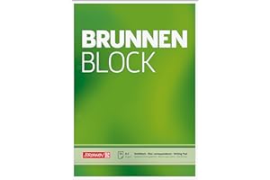 ‎BRUNNEN Brunnen 1052756 Briefblock / Schreibblock / Der Brunnen Block (A4, blanko, 50 Blatt, 70 g/m², 4-fach gelocht)