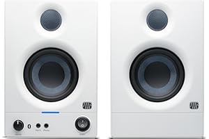 PreSonus Eris 3.5BT Gen 2 in White, Studio Monitor Speakers with Bluetooth, Pair, 3.5 Inch, 2-Way, Powered Desktop Speakers for Multimedia, Gaming, Studio-Quality Music Production, 50W Power