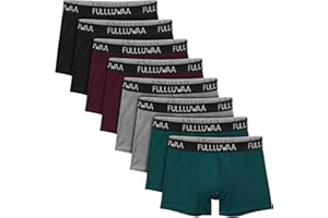 Fullluwaa Boxer (Pacco da 8) Uomo Cotone Elasticizzato Intimo Mutande Uomo