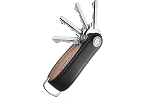 Northwall® Key Organizer - Schlüsselbund organizer für 1-9 Schlüssel - 100% Leder - Edelstahlschraube - Schlüsselorganisierer für Dame und Herren - Schlüssel Organizer Schwarz