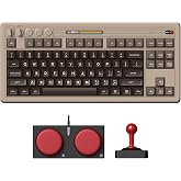 8BitDo Retro Mekanik Klavye, Bluetooth/2.4G/USB-C Hot Swappable Oyun Klavyesi, 87 Tuşlu, &Ccedil;ift S&uuml;per D&uuml;ğmeli ve S&uuml;per &Ccedil;ubuklu,
