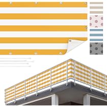 Balkon Sichtschutz Aus HDPE 120x700 Cm – Wetterfest, UV-beständig, Mit Alu-Ösen, In Beige