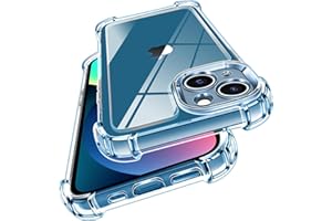 ivoler Anti-Jaunissement Clair Coque pour iPhone 13 6.1 Pouces avec Coins Renforcés, [Protection Antichoc Militaire] Transparent Étui de Protection Mince Bumper Housse