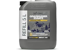 BIO-CHEM CLEANTEC bio-chem Dodatek do zbiornika na szar? wod? koncentrat 5 litrów ?rodek do czyszczenia zbiornika na brudn? wod?, szar? wod? i ?cieki do samochodów kempingowych, przyczep kempingowych Made in DE