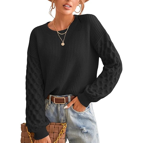 Cupshe Maglione da donna a maniche lunghe, collo alto, spalle